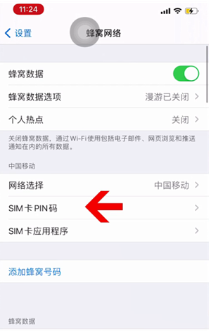 上犹苹果14维修网分享如何给iPhone14的SIM卡设置密码 