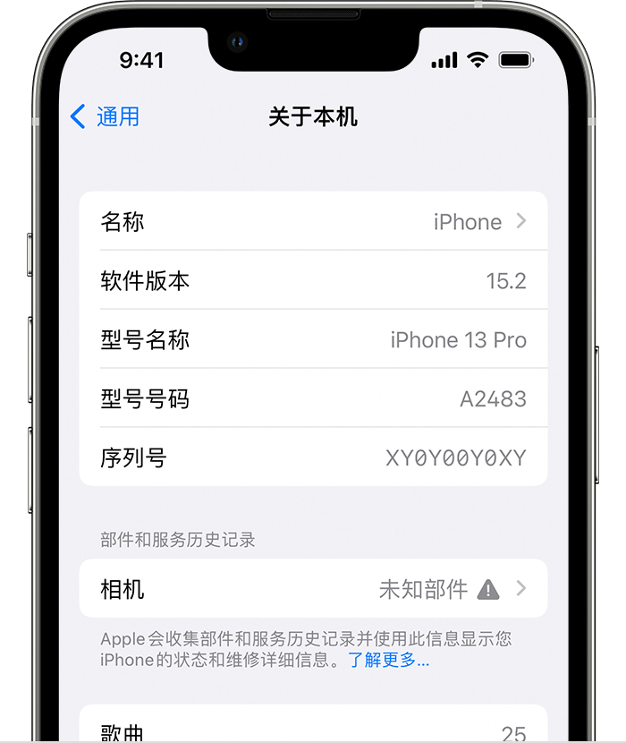 上犹苹果维修分享iPhone 出现提示相机“未知部件”是什么原因？ 