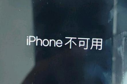 上犹苹果服务网点分享锁屏界面显示“iPhone 不可用”如何解决 